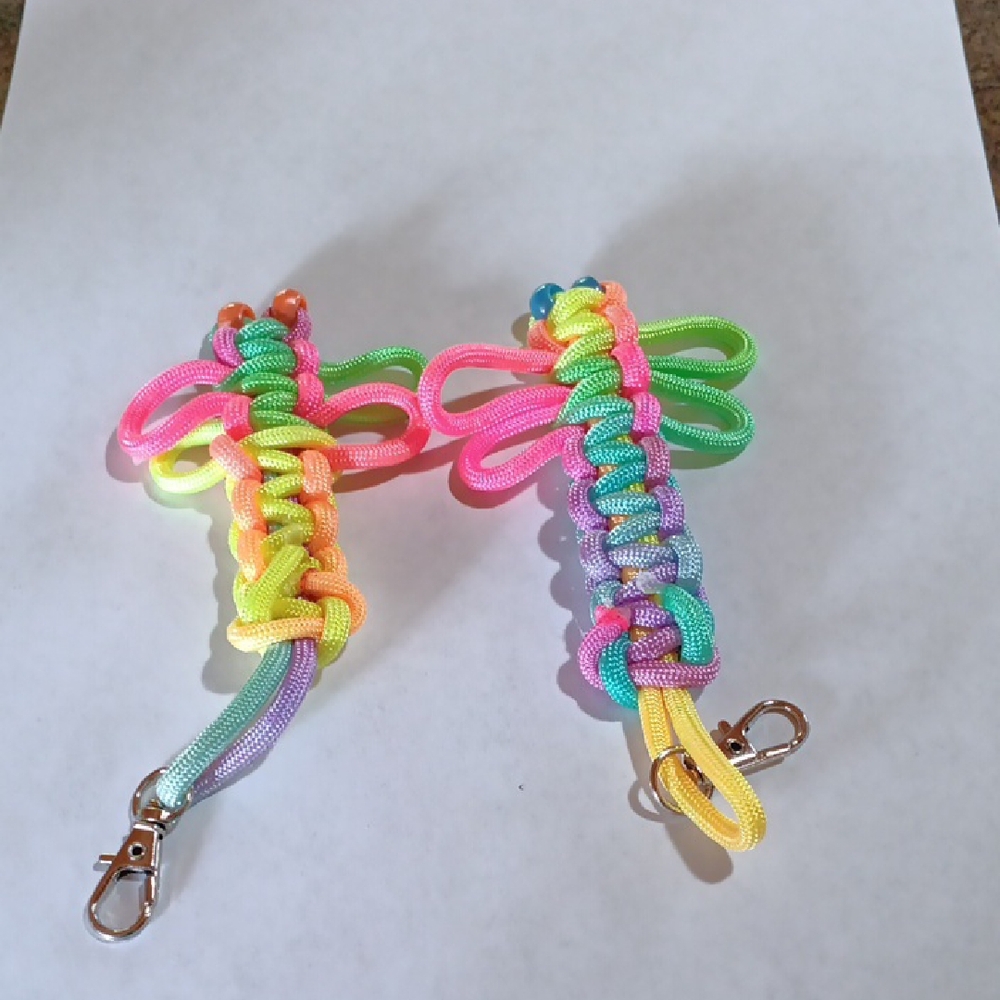 Colorful Dragonfly Keychain